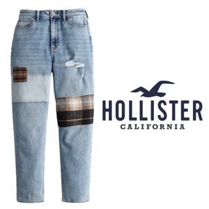Hollister Women's Blue Patchwork Jeans